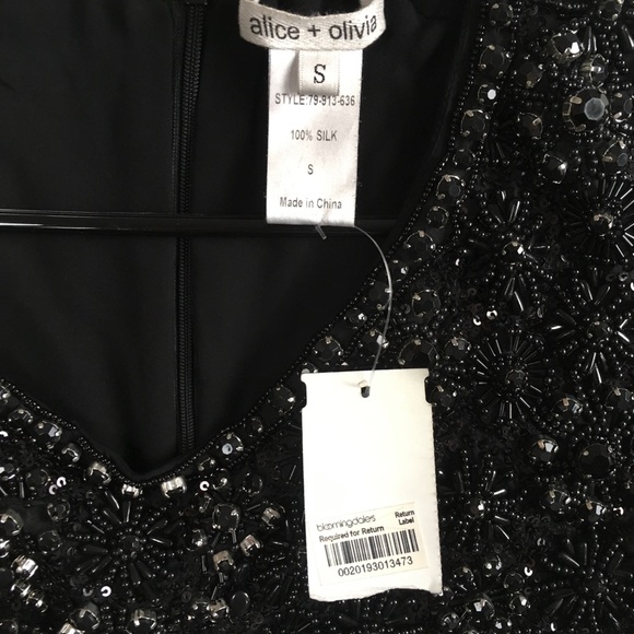 NWT Alice + Olivia 100% Silk Dress Balletcore - Picture 7 of 9